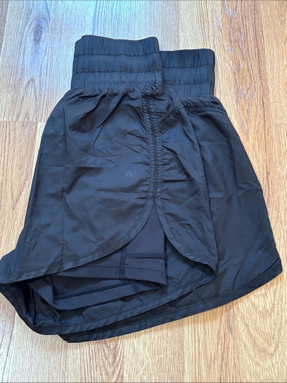 ACTA Black Women's Athletic Shorts with Built-in Bike Shorts